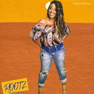 4/$30 Forever 21 Off Shoulder Paisley Blouse SZ S